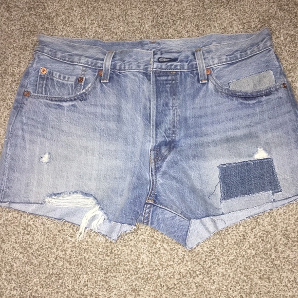 Levi Strauss high waisted patchwork shorts - Picture 1 of 3